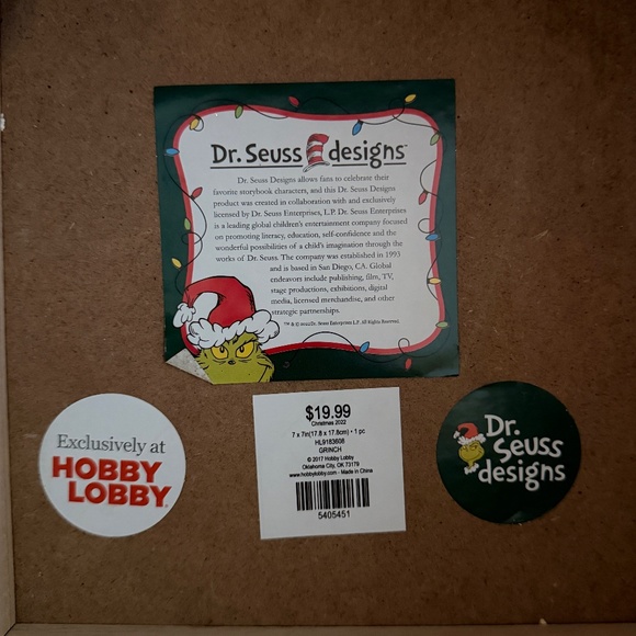 Grinch Who Stole Christmas Nesting Stacking Boxes and Grinch Plush Stuffy - Picture 14 of 15